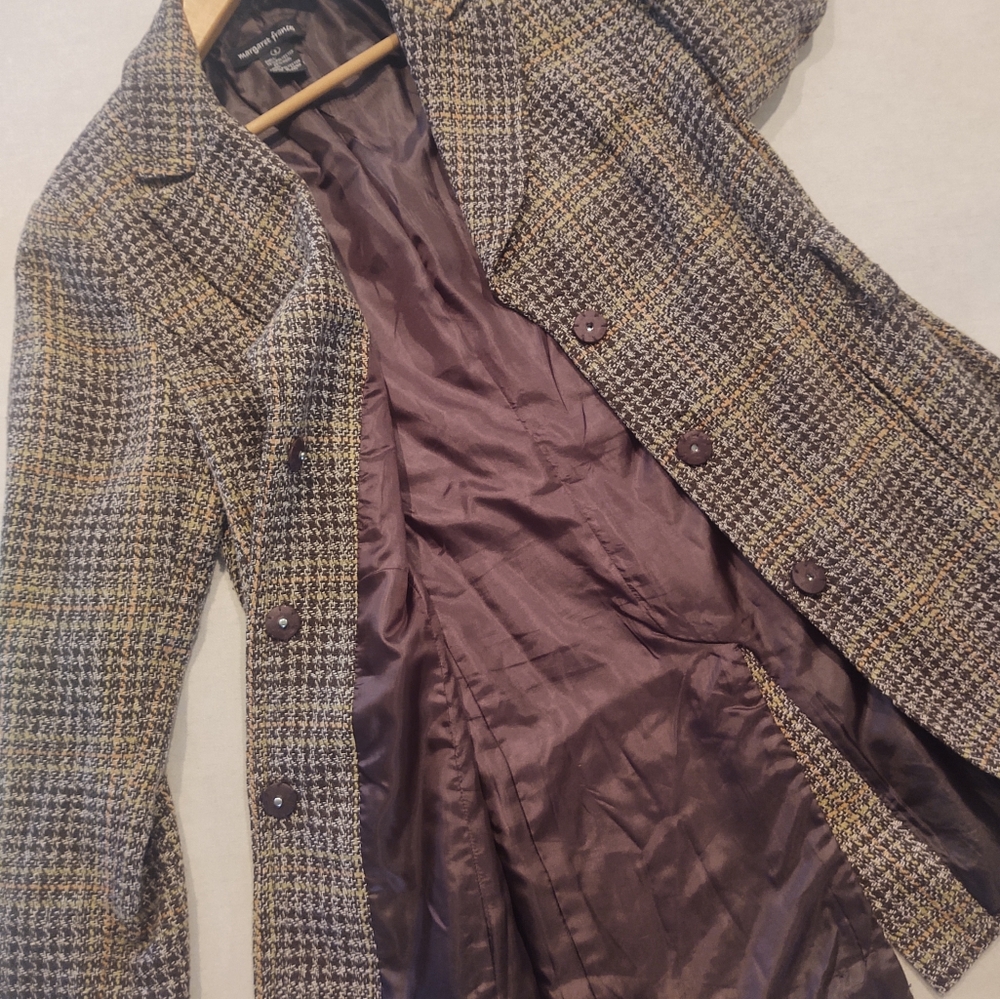Margaret Frances 🏇PLAID °Long-Length° Blazer-Jacket + Belt-Loops Size: MED
